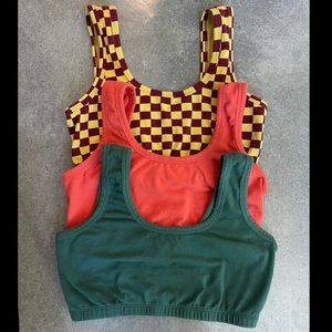 3 gently worn ARQ wide strap full coverage bras